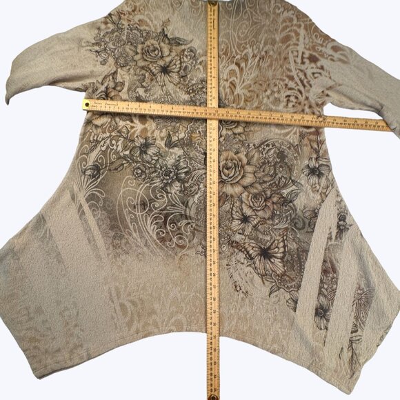 Studio Gem Q. Women's Tunic style pullover light sweater Floral design‎ - Picture 9 of 9